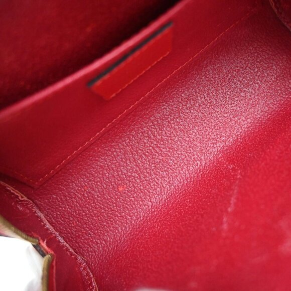 LOUIS VUITTON LV Logo Dauphine PM Pouch Bag Epi Leather Red - Picture 14 of 16